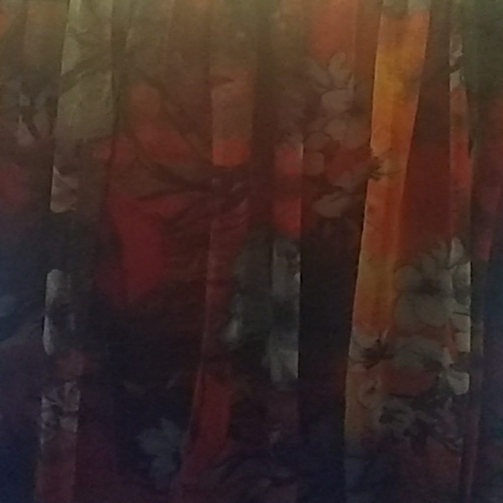 Metro wear floral midi skirt Large